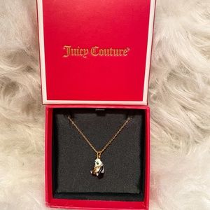 NTW Juicy Couture Enamel Panda Bear Charm Necklace Y2K Fashion Jewelry